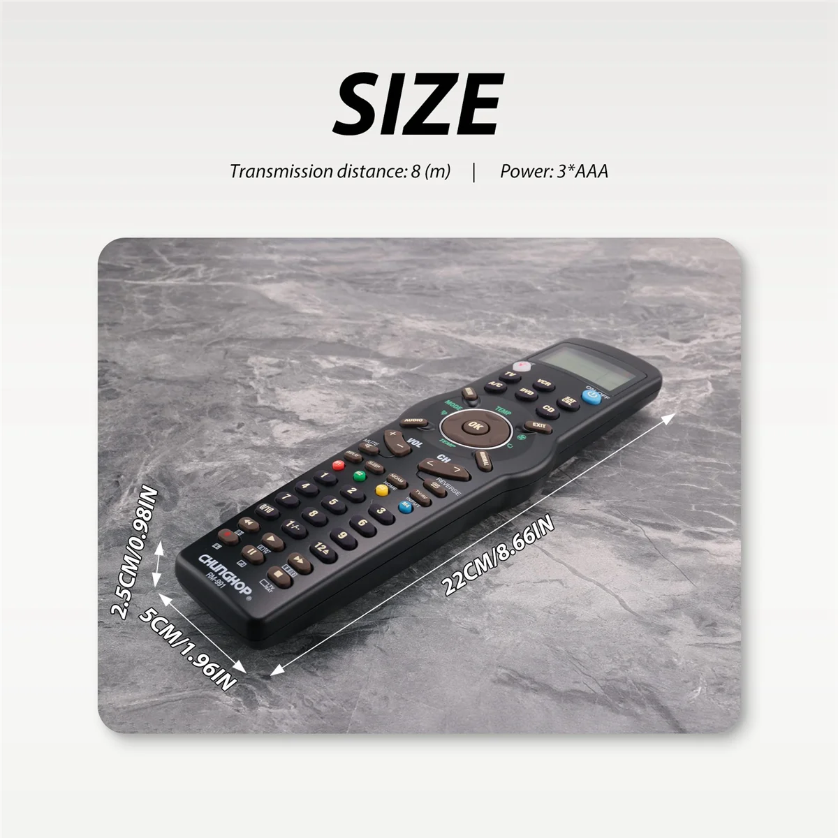 RM991 Smart Universal Remote Control Multifunctional Learning Remote Control for TV/,DVD CD,VCR,SAT/CABLE and A/C