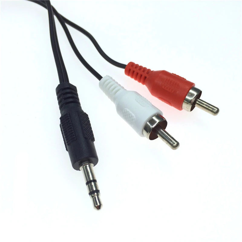 1.5M 3.5mm Jack to 2 RCA Audio Cables Stereo 3.5 mm Male to 2RCA Male Coaxial Aux Cable For TV Sound Laptop Mp3 Speakers