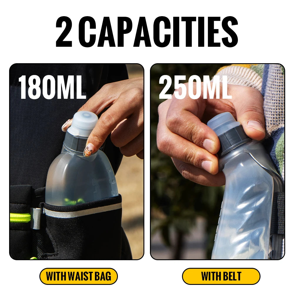 WRELS Handheld Hydration Sports Water Bottles BPA-Free Water Bottles for the Running Hydration Belt for Marathon Hiking Cycling