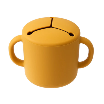 1PCS Baby Silicone Double Handle Snack Cup BPA Free Portable Feeding Food Baby Snack Container Baby Snack Box Cup Baby Stuff