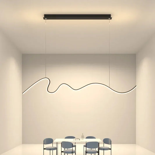 Dining Room Lamp Chandelier Light Luxury Lamps Modern Minimalist Dining Room Dining Table Bar Nordic Minimalist Strip 2025 New