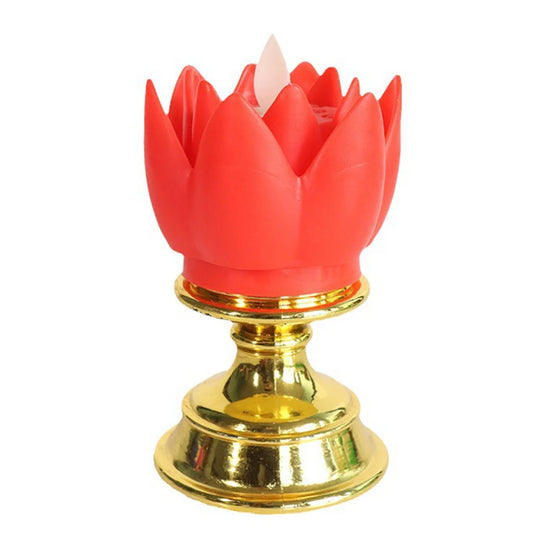 Decorative Lighting 8*8*14cm LED Candle Lamp Colorful Lotus Lamp Decoration Colorful Decoration Long-lasting Glow