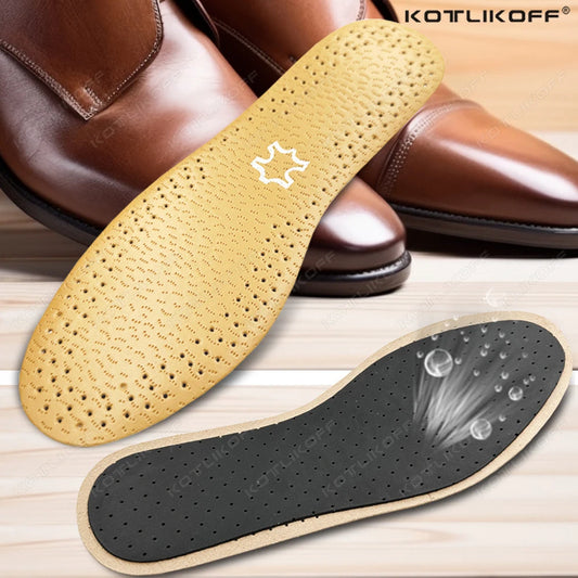 Ultra Thin Leather Insoles Antiperspirants Breathable Deodorant Sports Soft Sole Business Shoes Leather Replacement Inner Insole