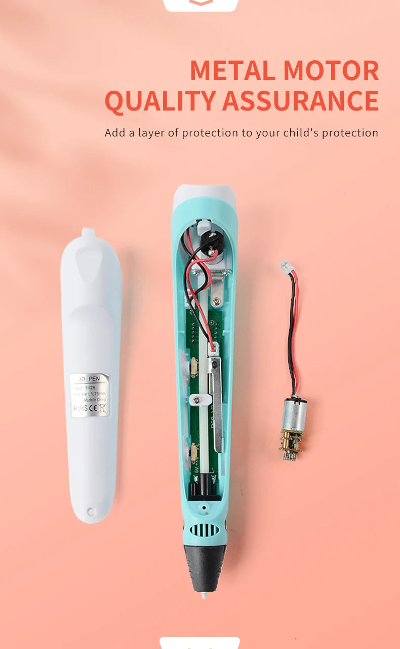 3D Pen DIY Drawing Pen With LCD Screen Compatible PLA ABS Filament Toys Safe Paiting for Children Kids Christmas Birthday Gifts