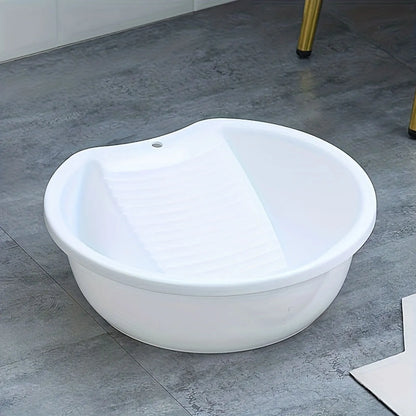 Washboard Basin Convenient Non Slip Plastic Washboard Washing Clothes Laundry Basin for Clothes T Shirts Blouses Socks Hand Wash