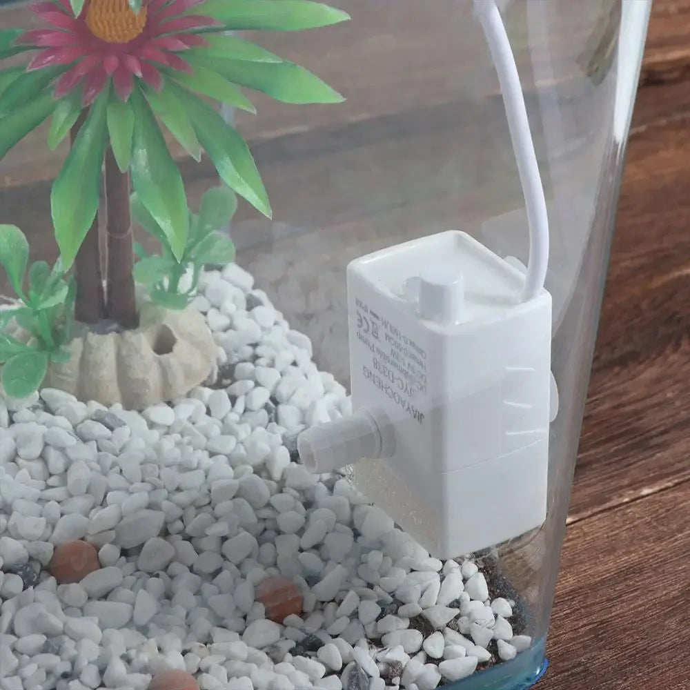 Ultra-quiet Pet Water Dispenser Pump LED Light 5V Mini Submersible Pump Large Flow Detachable Water Fountain Pump Replacement