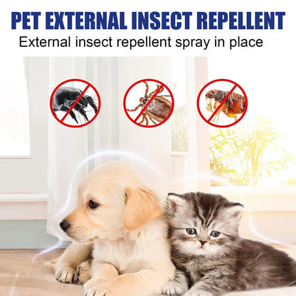 60ml Pet Pest Spray Pet Dog Anti-flea Mites Ticks Drops Kitten Pest Treatment Treatment Flea Puppy Kitten Puppy Spray M2n1