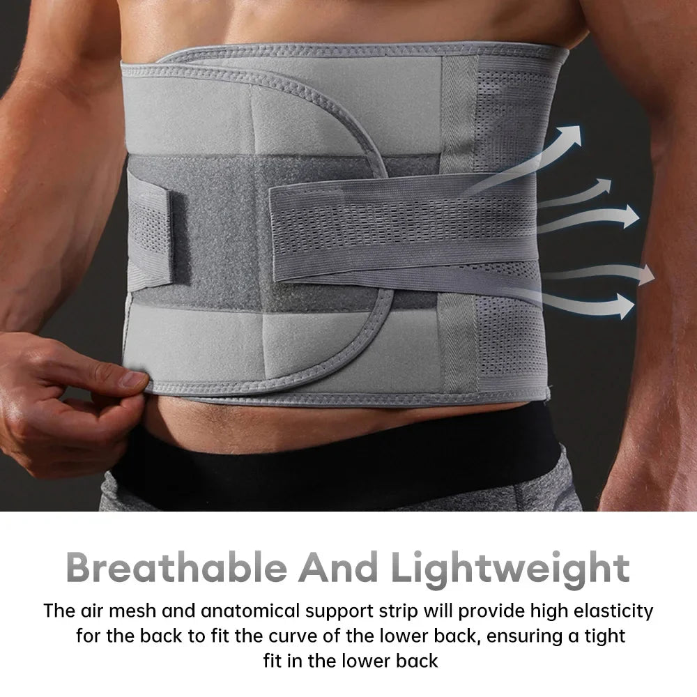2024 Adjustable Back Braces Waist Belt Men Women Work Lower Back Pain Relief Breathable Anti-skid Spine Lumbar Support Belt