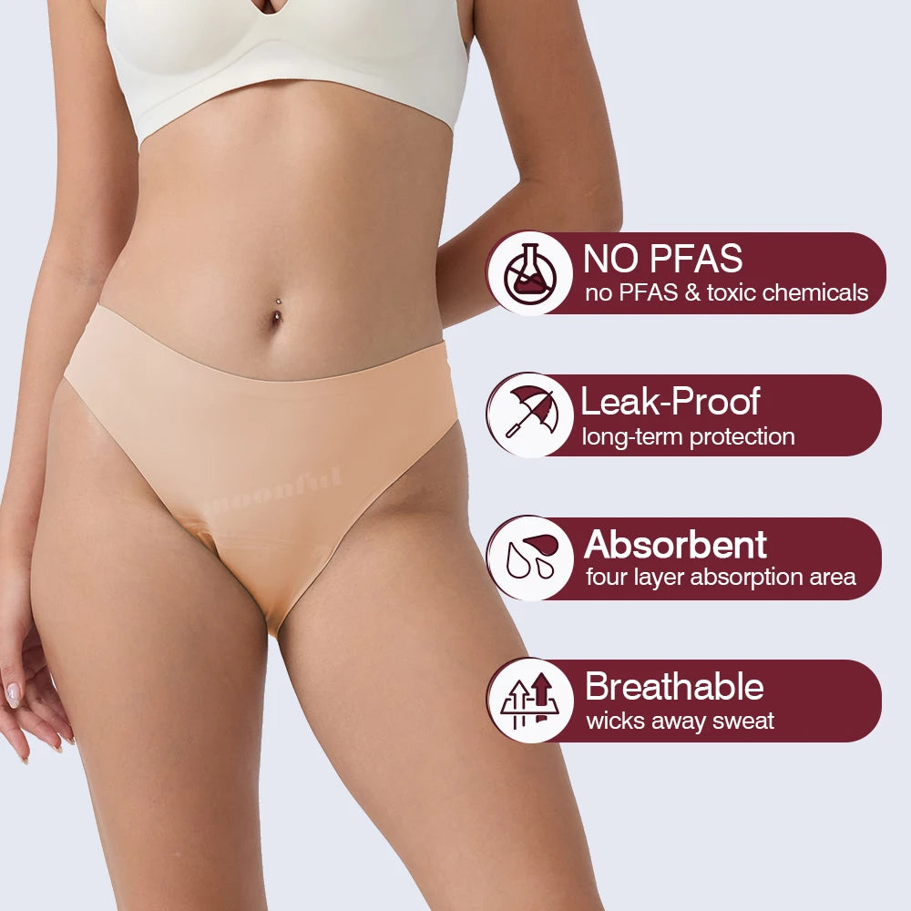 Menstrual Panties Women Leak proof Menstrual Period Underwear Ice Silk Menstruation Panties Menstrual Cycle Absorbent Underwear