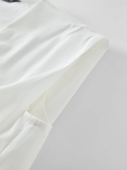 FSLE【Premium Series】2025 Summer Women's Textured Sleeveless Blouse - Crinkle Weave & Relaxed Fit with Artisan Detailing