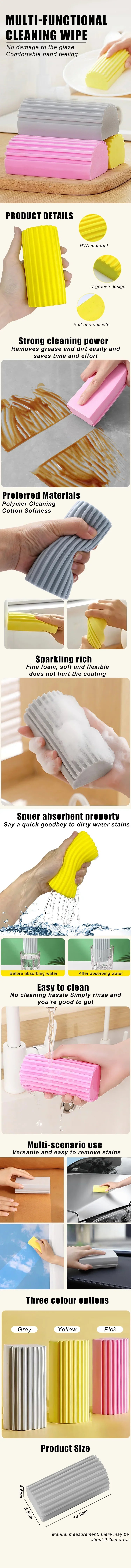 1/3/6pcs Dust Cleaning Sponges Pva Sponge Water Absorption Cleaning Sponge Household and Car Cleaning Sponges Friction Cotton