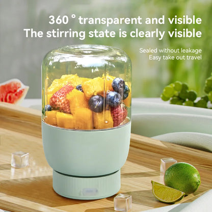 Portable Fruit Blender 800ml Multifunctional Electric Juicer Cup 10 Steel Blades Summer Milkshake Machine USB Rechargeable