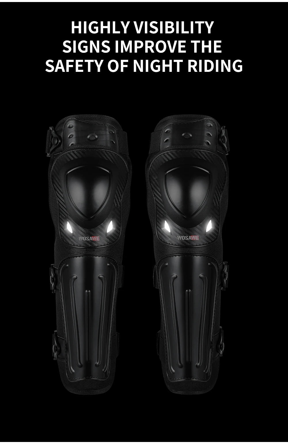 WOSAWE Motorcycle Knee Pads Protective Gear Equipment Motocross Protection Riding Elbow Guard Knee Pad Protector Kit