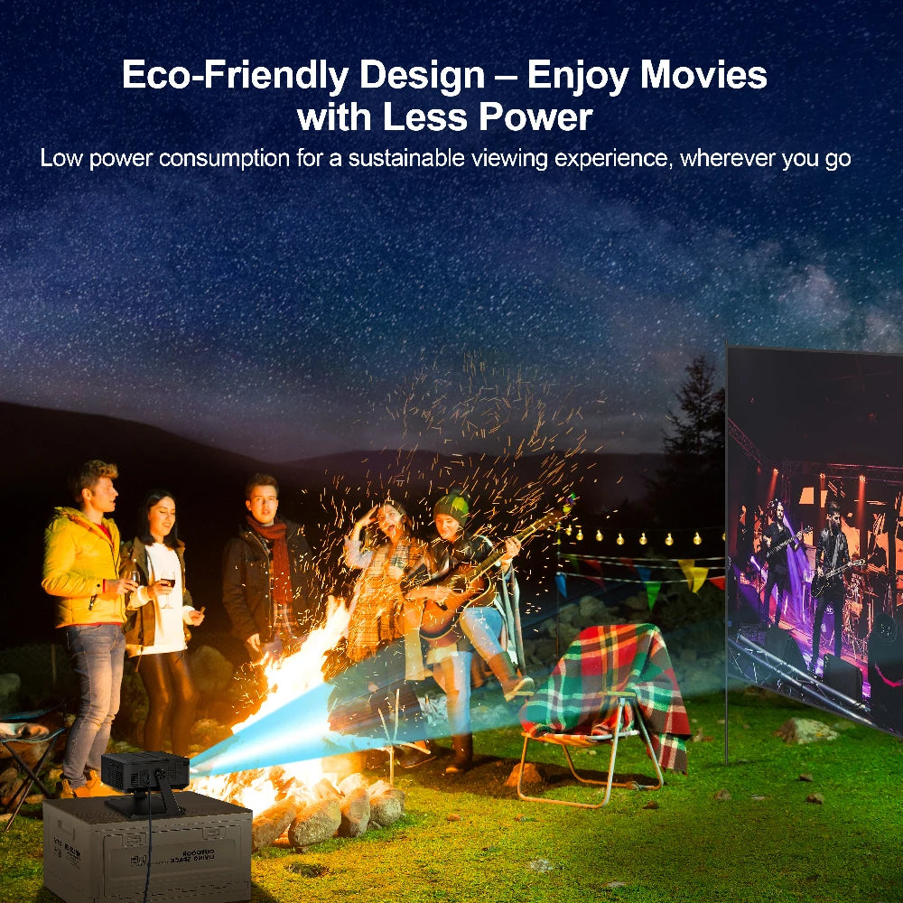 Beam Projector 4k Video Portable Android Bluetooth5.0 Speaker wifi6 Smart Home Theater tv Smartphone Native 720P Low Noice HA109