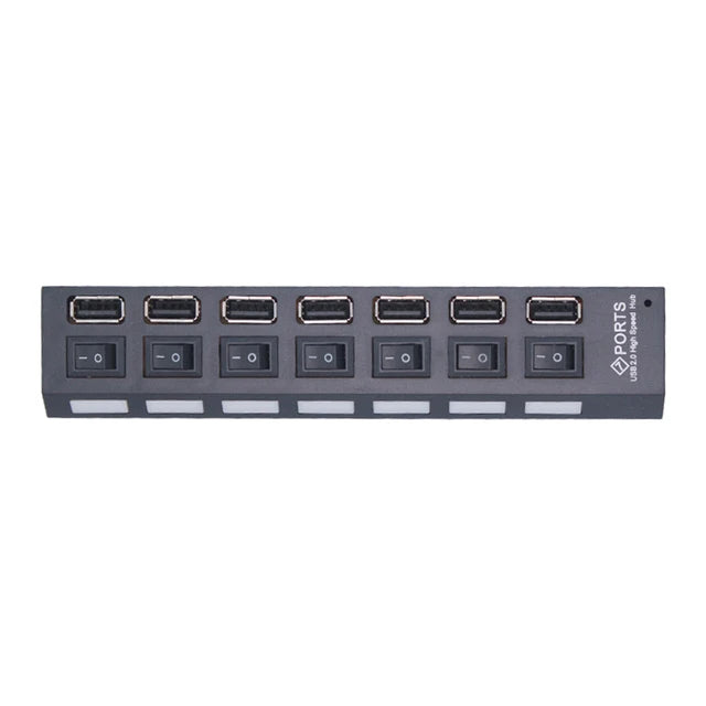 High Speed 7 Port USB 2.0 Multi Splitter USB Hub 2.0 Usb Power Adapter Multiple Expander Switch 4 Ports Hub Docking Stations