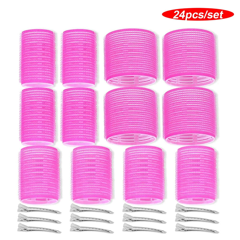 Hair Roller No Harm To Hair Magic Curler Natural Curling No Heat Hair Bangs Volume Self-adhesive Hook & Loop DIY Styling Tools