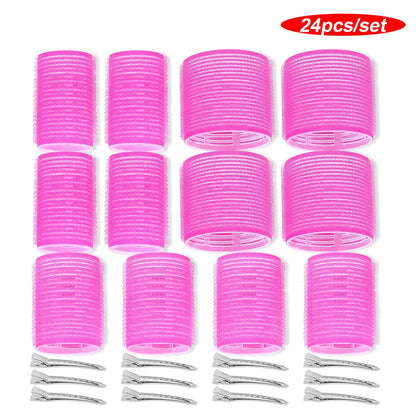 Hair Roller No Harm To Hair Magic Curler Natural Curling No Heat Hair Bangs Volume Self-adhesive Hook & Loop DIY Styling Tools