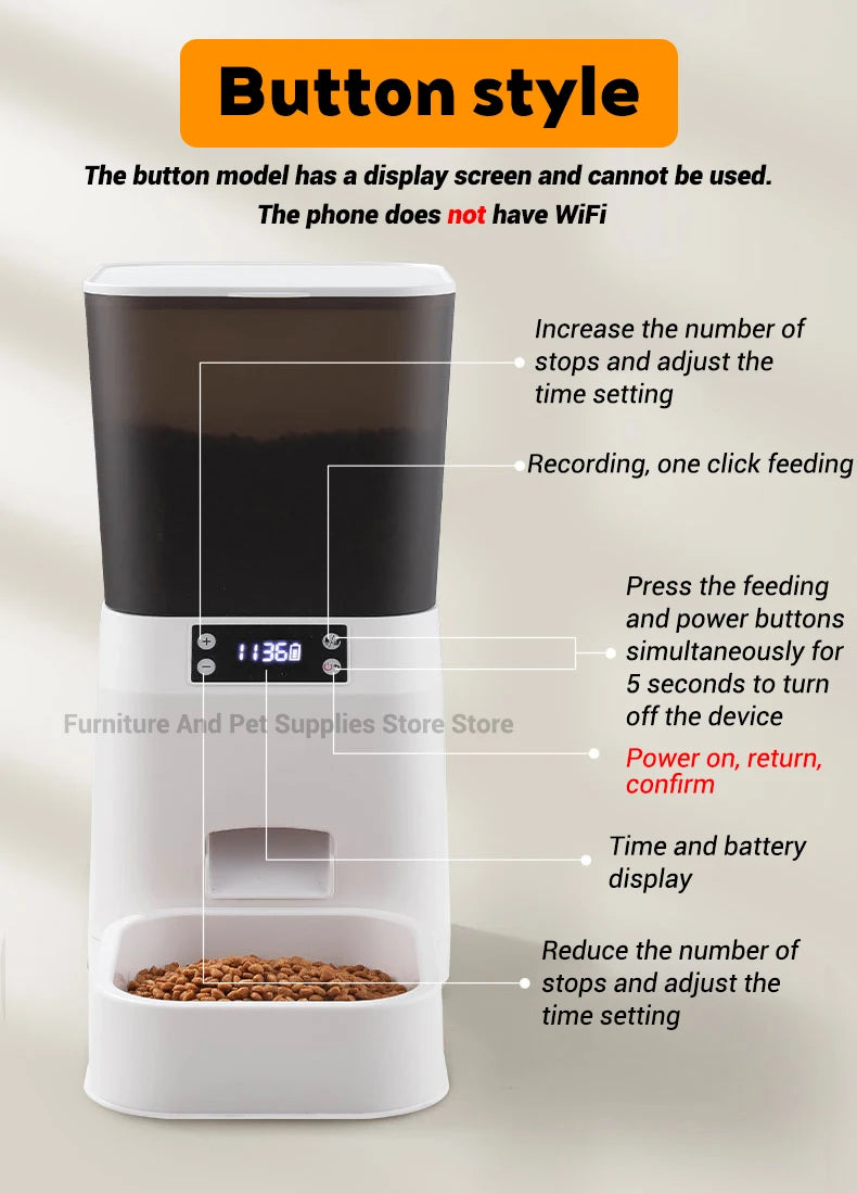 4.5L Smart pet feeder automatic cat feeder dog slow feeder timed and quantified automatic cat food dispenser cat and dog bowl