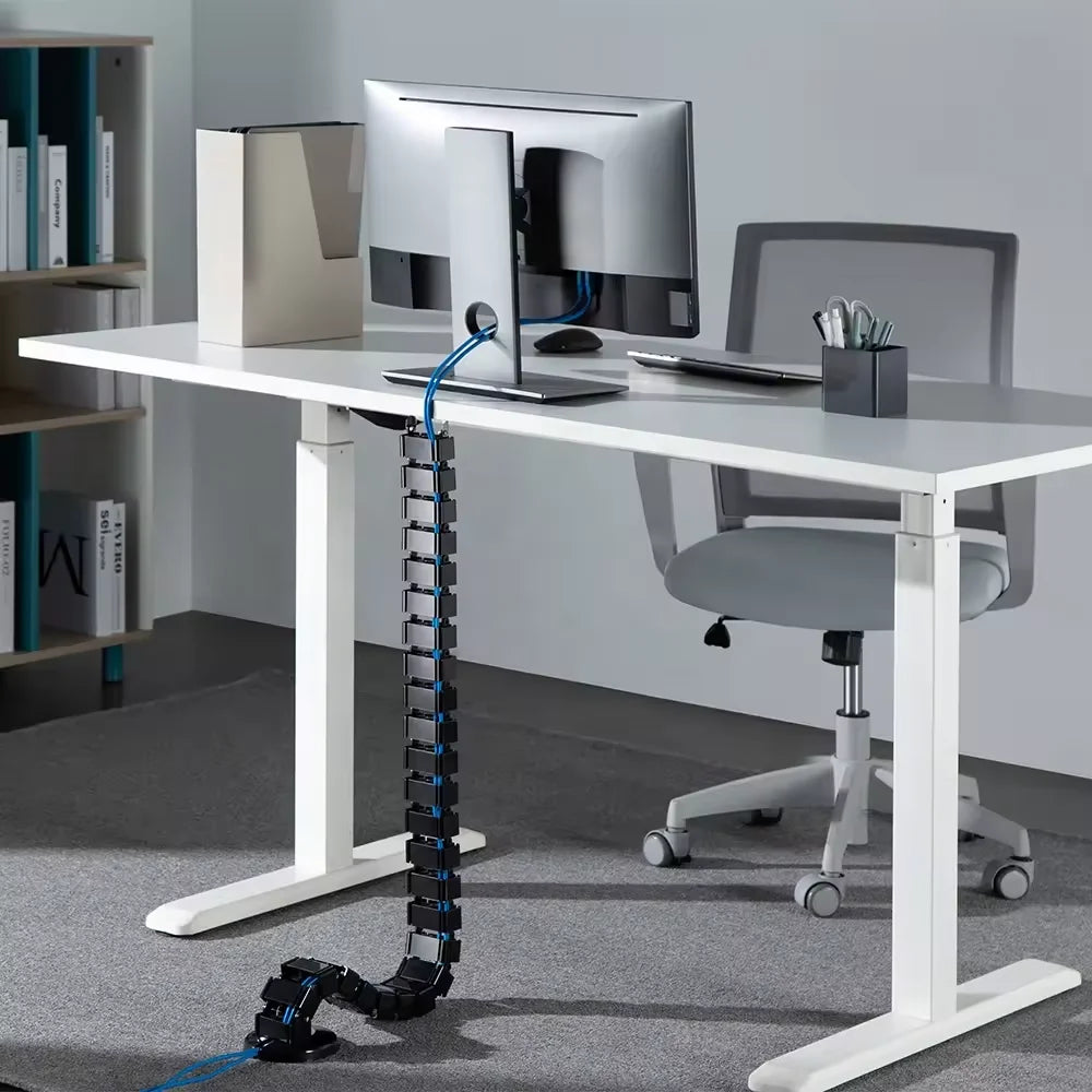 Desktop cable tray cable management workstation Snake cable manager manages cable trays
