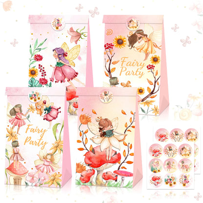 LaVenty Mushroom Birthday Party Favors Bags Party Decoration Mushroom Fairy Party Supplies