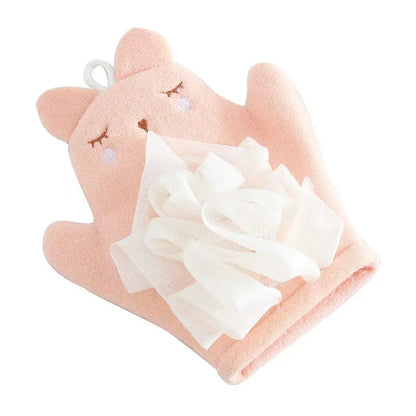 Cartoon Baby Bath Gloves Cotton Bath Towel for Children Kids Cute Animal Bath Brushes Comfortable Shower Sponge Bath Accessories