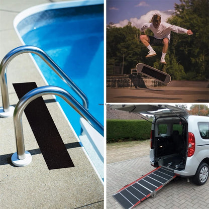 10cm*5m Black Anti Slip Tape Self-adhesive Non Skid Ramp High Traction Friction Abrasive Adhesive Sticker For Stair Floor Step