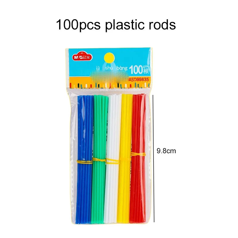 Counting Sticks Wooden/Plastic Lower Grades Mathematics Teaching Tools Office Educational Supplies Students Arithmetic Tool TMZ