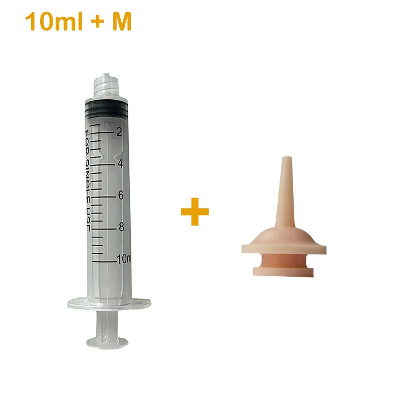 Pet Feeding Nipple for Kitten and Puppy Newborn Cat Silicone Feeding Pacifier with Syringes for Mini Pet Small Dog Milk Feeding