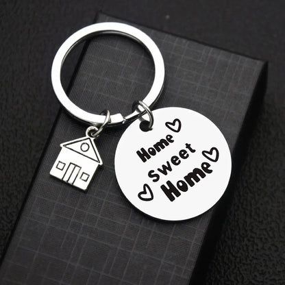 2025 Stainless Steel New Home Keychain Couples First Home Sweet Home Gift Couple New House Keychain Housewarming Gift