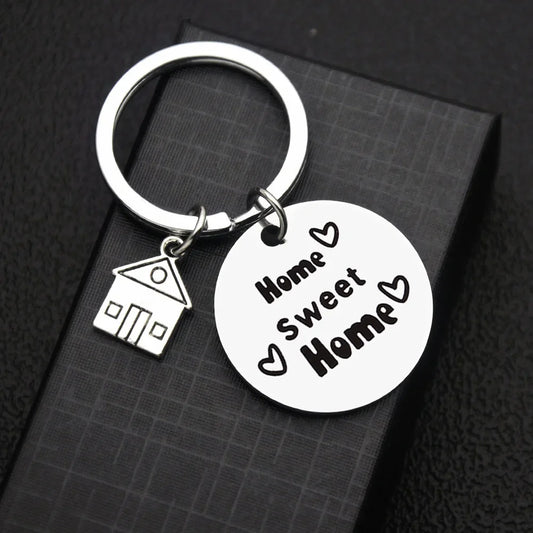 2025 Stainless Steel New Home Keychain Couples First Home Sweet Home Gift Couple New House Keychain Housewarming Gift