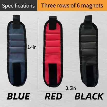 Magnetic Wristband with Super Strong Magnets Holds Screws, Nails, Drill Bit. Unique Wrist Support Design Cool Handy Gadget Gifts