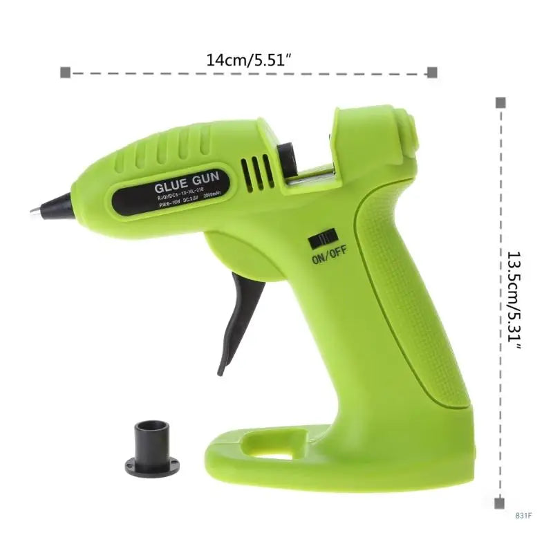 Hot GlueGun, Cordless GlueGun, Wireless Mini with 40 GlueSticks, 7mm & 6 Silicone Finger Sleeves for School, DIY