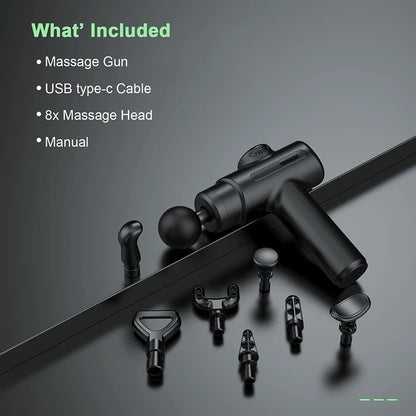 Fascia Gun Portable Muscle Massage Gun Deep Muscle Tissue Percussion Massager For Athletes, Holding Body Back Muscle Massage