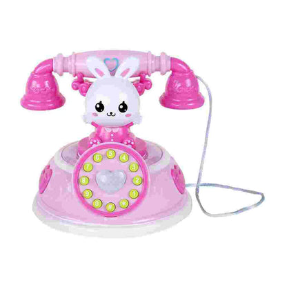 Simulation Telephone Toy Kids Playhouse Role Play Cartoon Phone Vocals Pretend Landline Educational Electronic Toys Safe