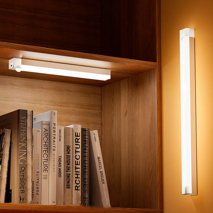 Smart Motion Sensor LED Night Light Rechargeable Human Body Infrared Sensing Cabinet Lamp for Kitchen Hallway Bath Room