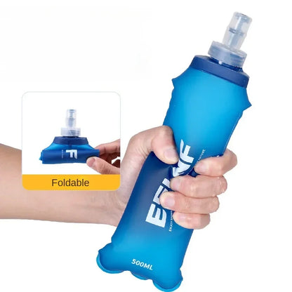 500ml Outdoor Sport Camping Running Sport Bicycle Soft Water Bottle Folding TPU Soft Flask Water Bag