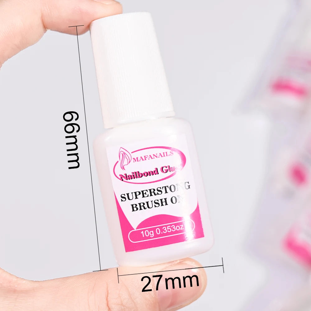 10g Nail Glue For Nail Tips Strongest Press On Nails (2/3/7/8/10ml) Nail Bond Brush On Nail Glue For For Acrylic Tips Nail Glue