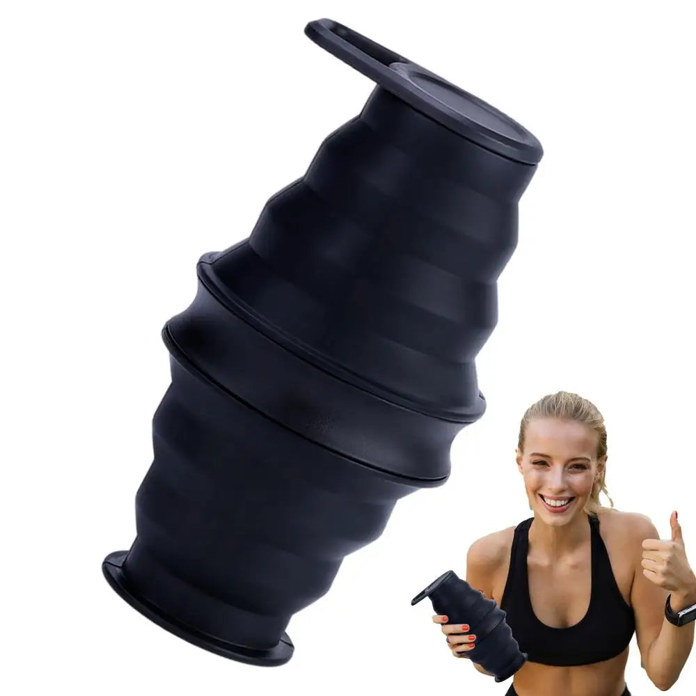 Foldable Water Bottle Silicone Reusable Water Bottles Reusable Portable Lightweight Folding Water Bottles Portable Leak Proof