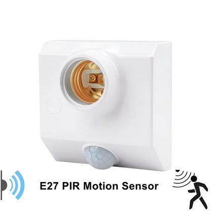 Smart Home PIR Motion Sensor Light Socket E27 LED Bulb Base Adapter with Light Control Smart Switch Residential Security