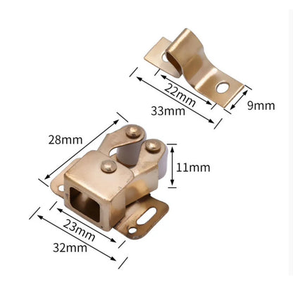 Press The Home Wardrobe Door Buckle Touch The Bead Magnetic Dual Wheel Spring Fixed Lock Buckle Low Foot Cabinet Door Buckle