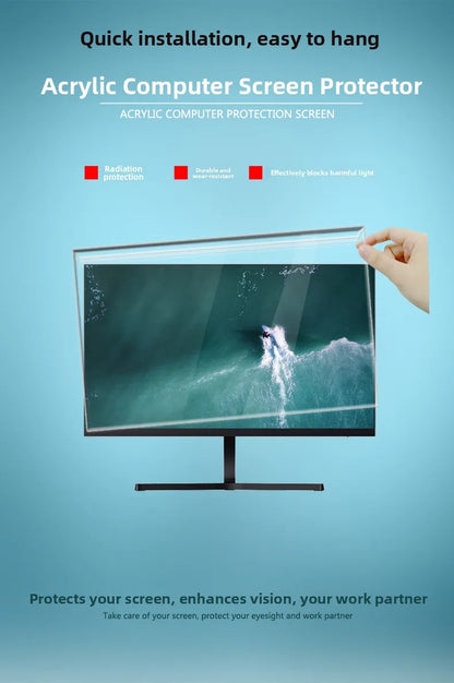 Blue Light Bloing Cuter Screen Protector Anti Reflective Eye Protection Film Desktop 24 Inch Radiation Free Static Absor...