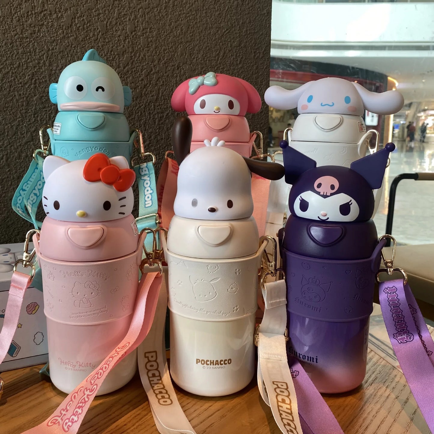 560ml Sanrio Kuromi Stainless Steel 316 Thermos Kawaii Hello Kitty Cinnamoroll Melody Kids Vacuum Flask Water Bottle Tumbler