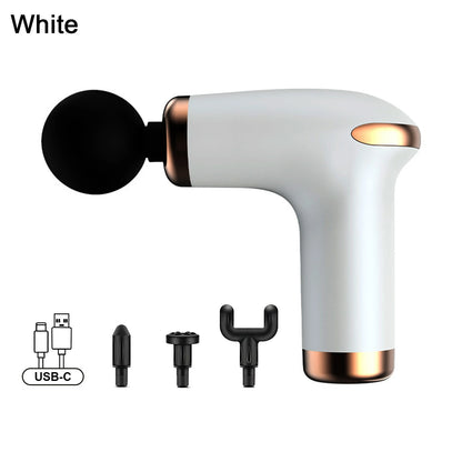 USB Portable Mini Massage Gun Pistol Facial Massager For Body Neck Deep Tissue Muscle Relaxation Gout Pain Relief Body Massager
