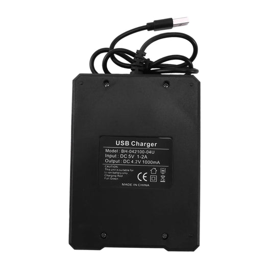 ABAC-Rechargeable 4-Slot Battery Charger Li- Usb Smart Fast Charger For 18350 18500 18650 Battery Aaa Li- Battery