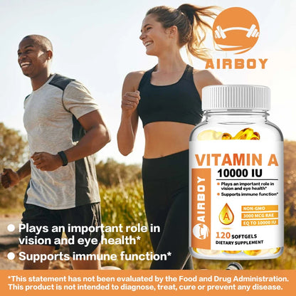Vitamin A Capsules 3000mcg - Supports Healthy Vision & Immune System - Non GMO