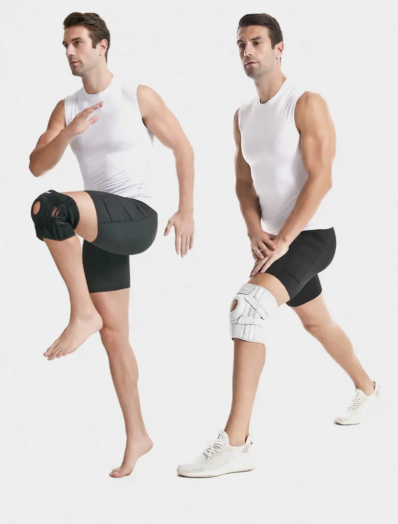 1Pc Knee Brace with Side Stabilizers Patella Gel Pads Unisex Cycling Running Climbing Knee Support Soccer Fitness Knee Pad