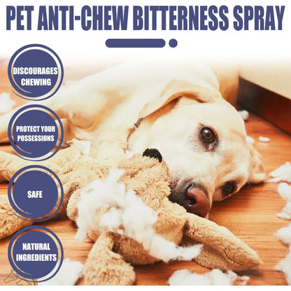 Bitter Taste Pet Anti-Chew Spray 50ML Strong Deterrent Spray to Prevent Chewing Furniture Legs Scratching Sofas Effective Dog
