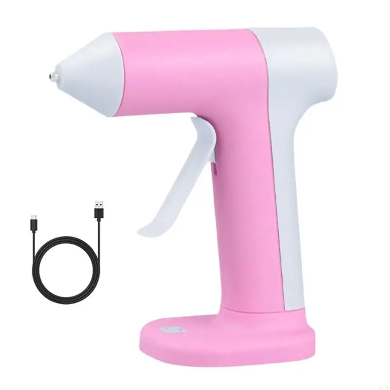 Small Cordless Hot Glues Guns Rechargeable with 2000mAh Battery Quick Heating 5 Minutes Auto Shut Off and Copper Nozzle