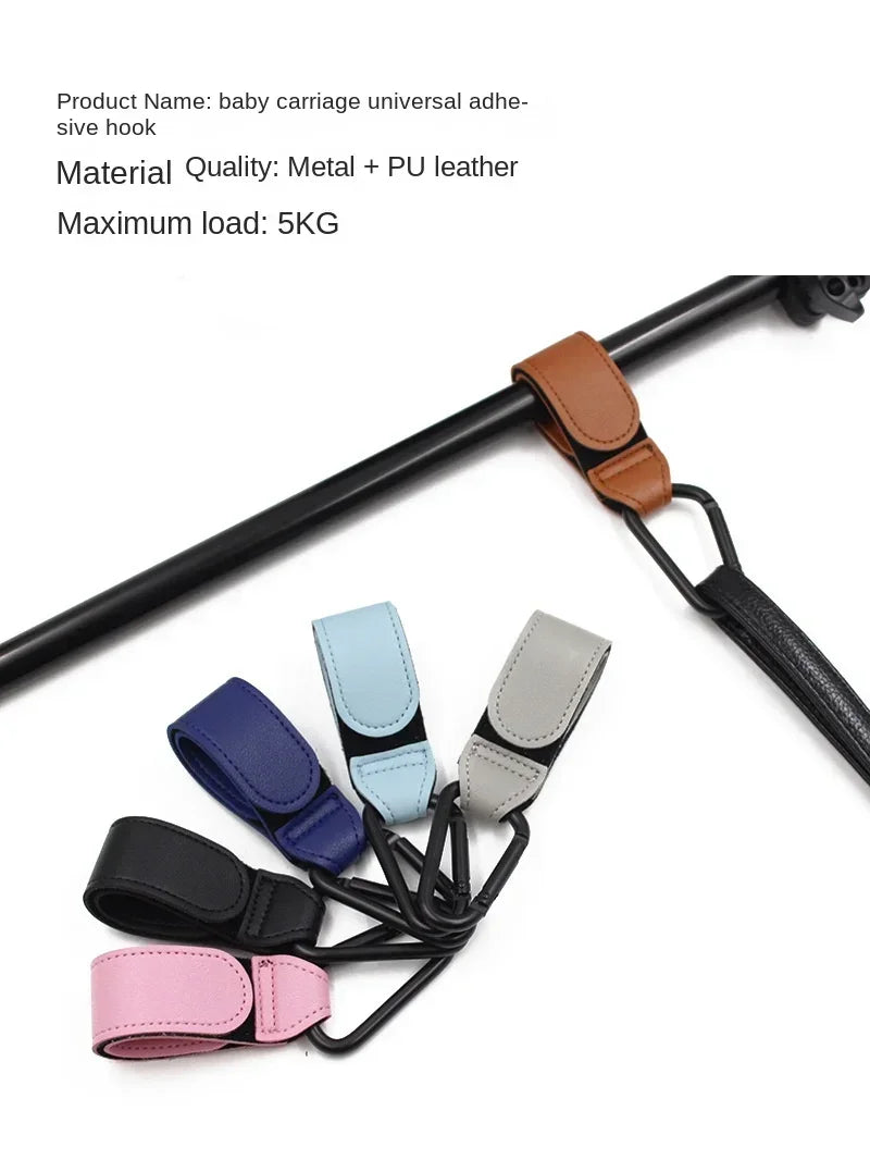 Leather Baby Bag Stroller Hook Pram Rotate 1/2pcs 360 Degree Rotatable Cart Organizer Pram Hook Stroller Accessories