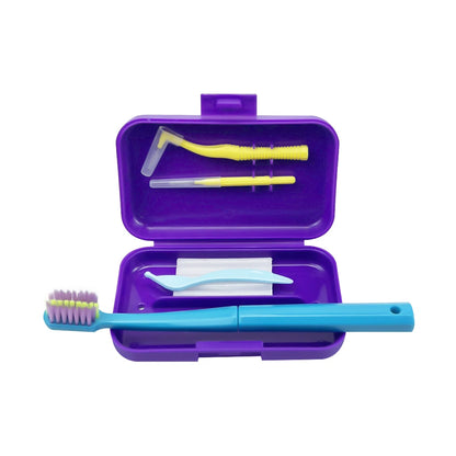 1 Box Portable Travel Dental Cleaning Set Oral Cleaning Care Toothbrush Interdental Brush Teeth Whitening Orthodontic Care Kit